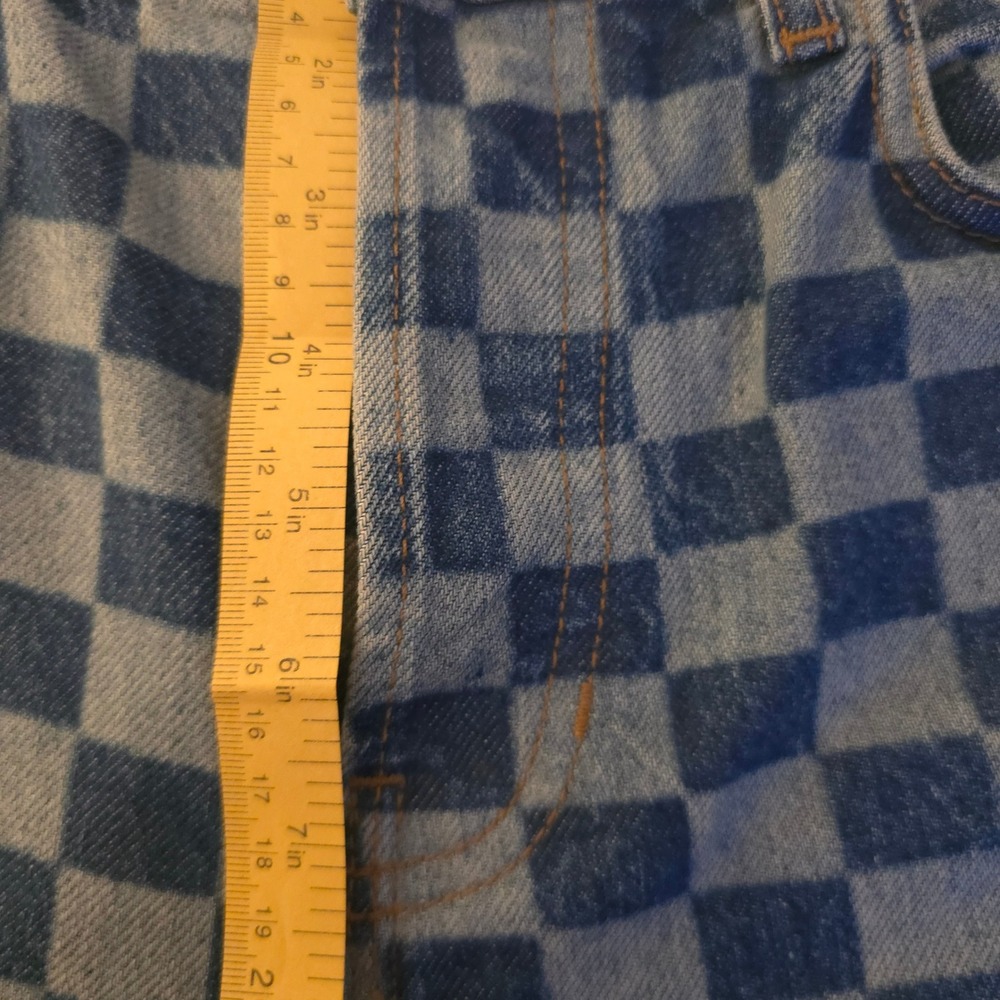 Reformation Cynthia Checkerboard Jeans 26x29 High Rise Straight Cool Girl Retro - Picture 7 of 9